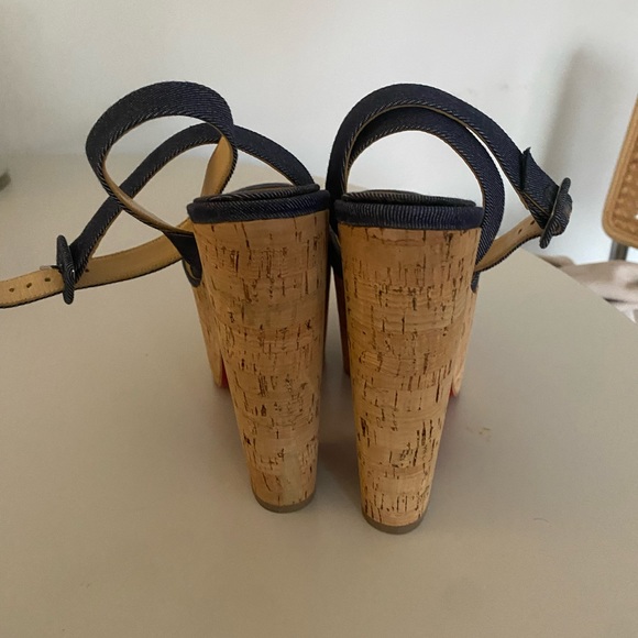 Christian Louboutin Super Dombasale 160 MM Denim Platform Heels - Picture 4 of 5
